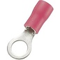 Cable-Engineer 100 Ring kabelschoenen M8 Rood  1/2 geïsoleerd  voor draad 0,5-1,5mm2