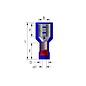 Cable-Engineer 100 x Vlakstekerhuls kabelschoenen  Blauw 4,8 x 0,8 mm - volledige geïsoleerd (faston of female disconnector)