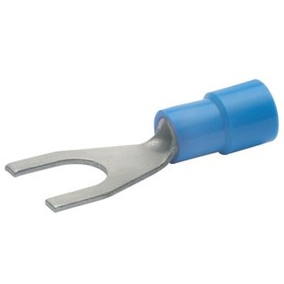 Cable-Engineer 100x Vork kabelschoen M4 Blauw voor draden van 1,5 tot 2,5 mm2