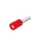 Cable-Engineer Pensteker of pin terminal 12 mm Rood voor draden van 0,5 - 1,5 mm2 - 100 stuks