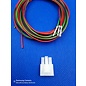 Molex Complete set met Molex MiniFit Jr. Receptacle connector 3Pos.(1-Rij) + 3x 2m. 0,50mm2 kabel  met contacten (pre-crimped)