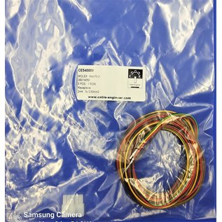 Molex Complete set met Molex Mini-Fit Jr. Receptacle connector 5Pos.(1-Rij) + 5x 2m. 0,50mm2 kabel met contacten (pre-crimped)