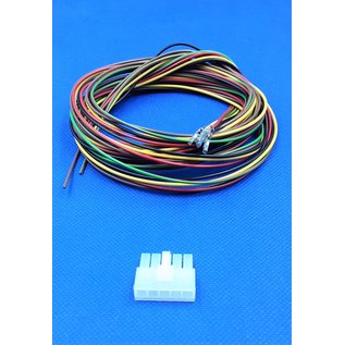 Molex Complete set met Molex Mini-Fit Jr. Receptacle connector 5Pos.(1-Rij) + 5x 2m. 0,50mm2 kabel met contacten (pre-crimped)