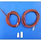 Molex Complete set met Molex Mini-Fit Jr. Plug & Receptacle 2Pos. (1-Rij) + 4x 2m. 0,50mm2 kabel en contacten (pre-crimped)