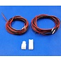 Molex Complete set met Molex Mini-Fit Jr. Plug & Receptacle 2Pos. (1-Rij) + 4x 2m. 0,50mm2 kabel en contacten (pre-crimped)