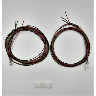 Molex Complete set met Molex Mini-Fit Jr. Plug & Receptacle 3Pos. (1-Rij) + 6x 2m. 0,50mm2 kabelen contacten (pre-crimped)