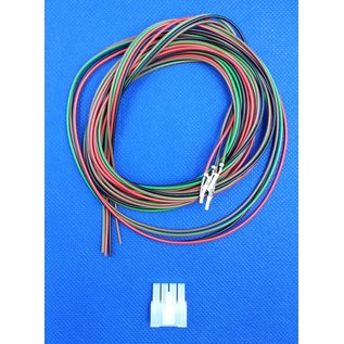 Molex Complete set met Molex Mini-Fit Jr. Receptacle enkele-rij 4Pos. + 4x 2m. 0,50mm2 kabel