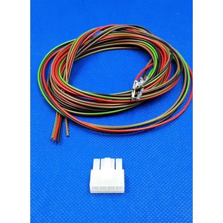 Molex Complete set met Molex Mini-Fit Jr. Receptacle enkele-rij 4Pos. + 4x 2m. 0,50mm2 kabel