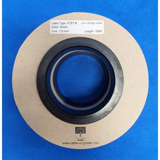 Cable-Engineer FLRY-B kabel 1,5mm2 - flexibele voertuigkabel  op rol met 50 meter - Kleur GROEN