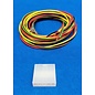 Molex Complete set met Molex Mini-Fit Jr. Plug enkele-rij 5Pos. + 5x 2m. 0,50mm2 kabel met contacten (pre-crimped)