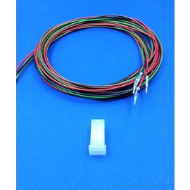 Molex Molex Minifit Plug - 4Pos.(2-Rij) + 4x 2m. kabel