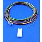 Molex Complete set met Molex MiniFit Jr. Plug connector 6Pos. (2-Rij) + 6x 2m. 0,50mm2 kabel  met contacten (pre-crimped)