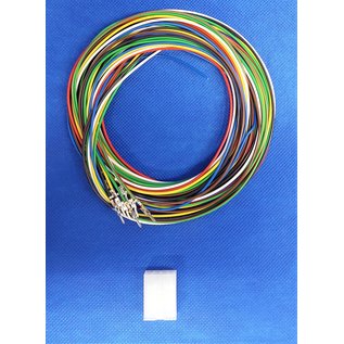 Molex Complete set met Molex MiniFit Jr. Plug connector 8Pos. (2-Rij) + 8x 2m. 0,50mm2 kabel  met contacten (pre-crimped)