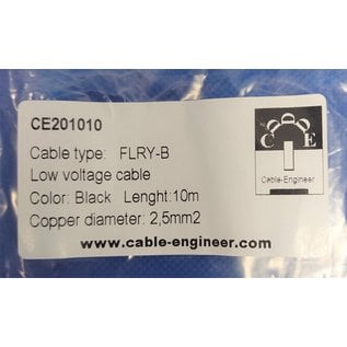 Cable-Engineer FLRY-B kabel 2,5mm2 - flexibele voertuigkabel - 10 meter Kleur Zwart
