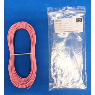 Cable-Engineer FLRY-B kabel 1,0mm2 - flexibele voertuigkabel - 10 meter Kleur Roze