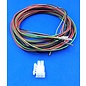 Molex Complete set met Molex MiniFit Jr. Receptacle connector 4-Pos. (2-Rij) + 4x 2m. 0,50mm2 kabel  met contacten (pre-crimped)