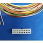 Molex Complete set met Molex MiniFit Jr. Plug connector 20-Pos. (2-Rij) + 20x 2m. 0,50mm2 kabel  met contacten (pre-crimped)