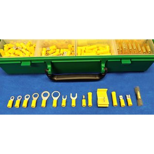 Cable-Engineer Kit "Big Yellow" 852 Gele kabelschoenen in 16 verschillende soorten voor draden van 4,0 t/m 6,0 mm2