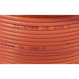 TE Connectivity ETFE Kabel van TE: Raychem T6 200°C: 2,5 mm2 - Oranje - 100 meter op rol