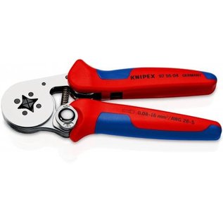 Knipex Professionele 4-kants krimptang van KNIPEX voor adereindhulzen van 0,08 tot 16mm2  97 55 04