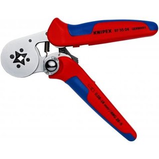 KNIPEX Professionele 4-kants krimptang van KNIPEX voor adereindhulzen van 0,08 tot 16mm2  97 55 04