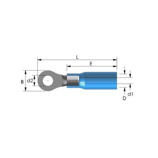 Cable-Engineer 25 waterdichte krimpkous Ring M5  kabelschoenen - voor draden van 0,5 - 1,5mm2