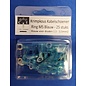 Cable-Engineer 25 waterdichte krimpkous Ring M5  kabelschoenen Blauw - voor draden van 1,5 - 2,5mm2