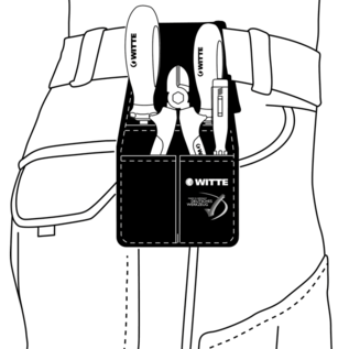 Witte Werkzeuge Professionele VDE Gordeltas met Kniptang, 2 Schroevendraaiers en spanningstester van Witte Werkzeuge GmBH