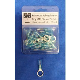 Cable-Engineer Krimpkous Ring M10 - Blauw - 25st. -  Waterdicht