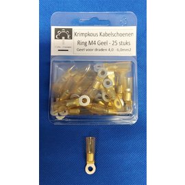 Cable-Engineer Krimpkous Ring M4 - Geel - 25st. -  Waterdicht