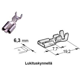 Cable-Engineer 20x Faston met haak 6,3 x 0,8 mm van MTA gemaakt van Cu-Zn-Sn