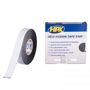 HPX zelf-vulkaniserende tape van 19 mm breed en 10 meter op rol in de kleur zwart