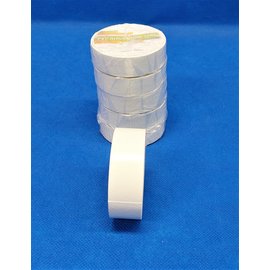 Isolatie tape  19mm x 10m. - 5 rollen - Kleur wit