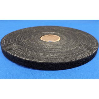 WKK Bevestigingsmaterialen Industriële kwaliteit back-to-back klittenband van 20 mm breed - kleur zwart