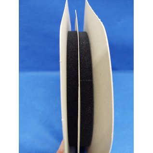Aplix Industriële kwaliteit back-to-back klittenband van 16 mm breed - kleur zwart  - 50 meter