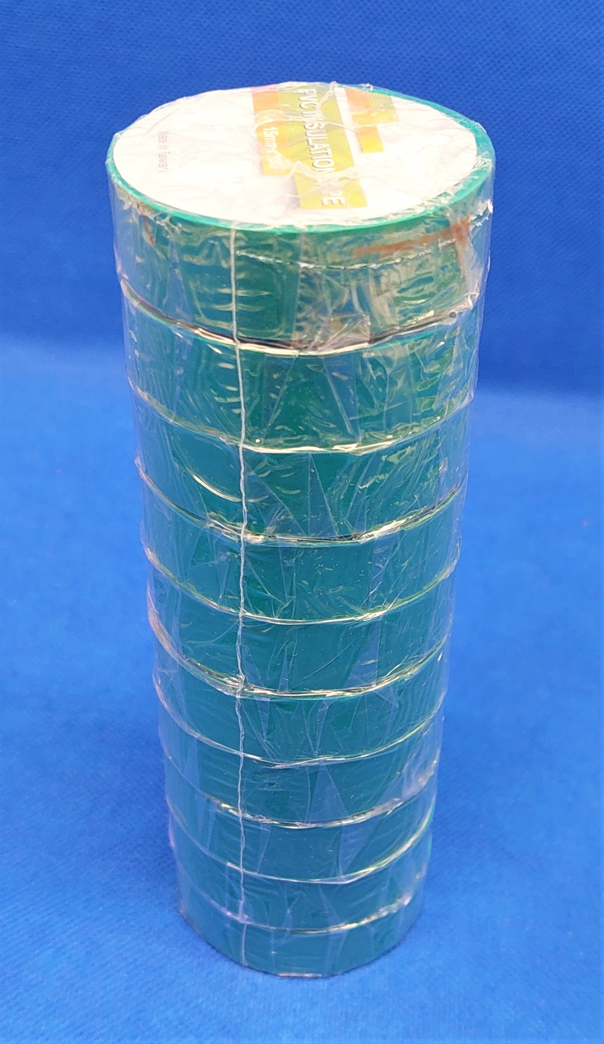 10 Rollen groene isolatie of PVC tape van breed en 10meter lang - Cable-Engineer.nl