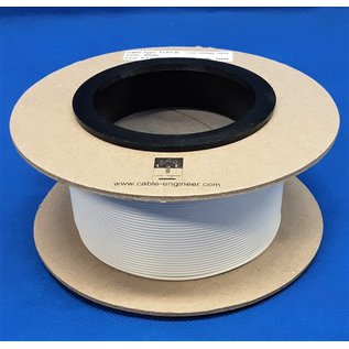 Cable-Engineer FLRY-B kabel 0,50mm2 - flexibele voertuigkabel op rol met 50 meter in de kleur Wit