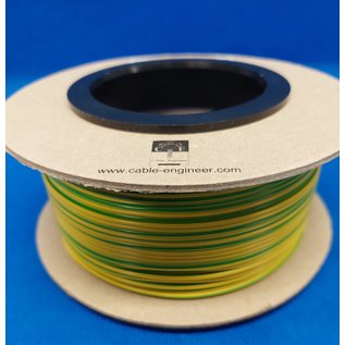 Cable-Engineer FLRY-B kabel 1,5mm2 - flexibele voertuigkabel  op rol met 50 meter in de kleur Geel/Groen