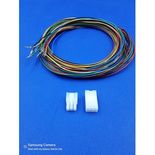 Molex Complete set met Molex MiniFit Jr. Plug & Receptacle 6-Pos. (2-Rij) + 12x 2m. 0,50mm2 kabel en contacten