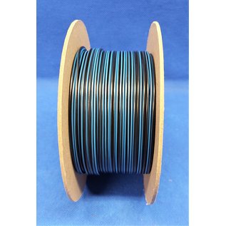 Cable-Engineer FLRY-B kabel 1,0mm2  voertuigsnoer  op rol met 50 meter in de kleur Zwart / Blauw