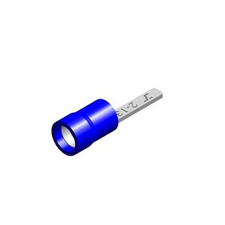Cable-Engineer Platte Pensteker of blade terminal -18 mm Blauw voor draden van 1,5 - 2,5 mm2 - 100 stuks