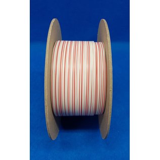 Cable-Engineer Flexibele Voertuigsnoer  0,35mm2 - FLRY-B - 50 meter op rol in de kleur Rood / Wit