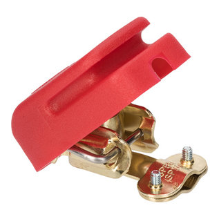 Cable-Engineer Set van 2 accuklemmen met snel sluiting - Rood en Blauw - + en -