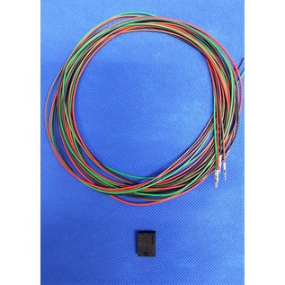 Molex Pre-crimped Molex Micro Fit 3.0 set: 4-Pos. Plug Housing met 4x 2m. 0,35mm2 kabel met contacten gekrompen