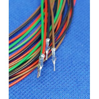 Molex Pre-crimped Molex Micro Fit 3.0 set: 4-Pos. Plug Housing met 4x 2m. 0,35mm2 kabel met contacten gekrompen