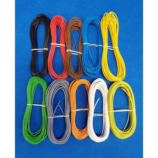 Cable-Engineer 10x 10meter FLRY-B ,5mm2 voertuigkabel in 10 verschillende kleuren