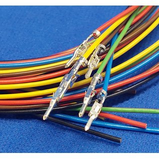 Molex Complete set met Molex Mini-Fit Jr. Plug enkele-rij 6Pos. + 6x 2m. 0,50mm2 kabel  met contacten (pre-crimped)