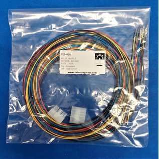 Molex Complete set met Molex Mini-Fit Jr. Plug & Receptacle 6Pos. (1-Rij) + 12x 2m. 0,50mm2 kabel en contacten (pre-crimped)