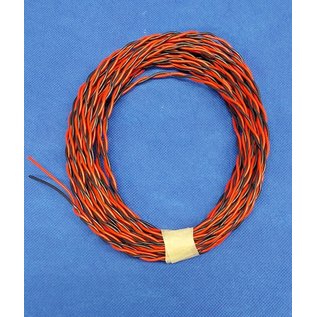 Cable-Engineer 2x 0,75mm2 Twisted Pair FLRY-B kabel 0,75mm2 - flexibele voertuigkabel - 10 meter Kleur Rood/Zwart