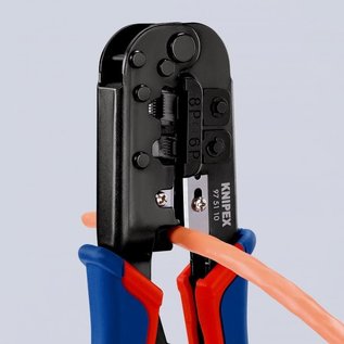 Knipex Knipex Krimp en strip tang voor modulaire Western stekkers RJ11/RJ12 en RJ45